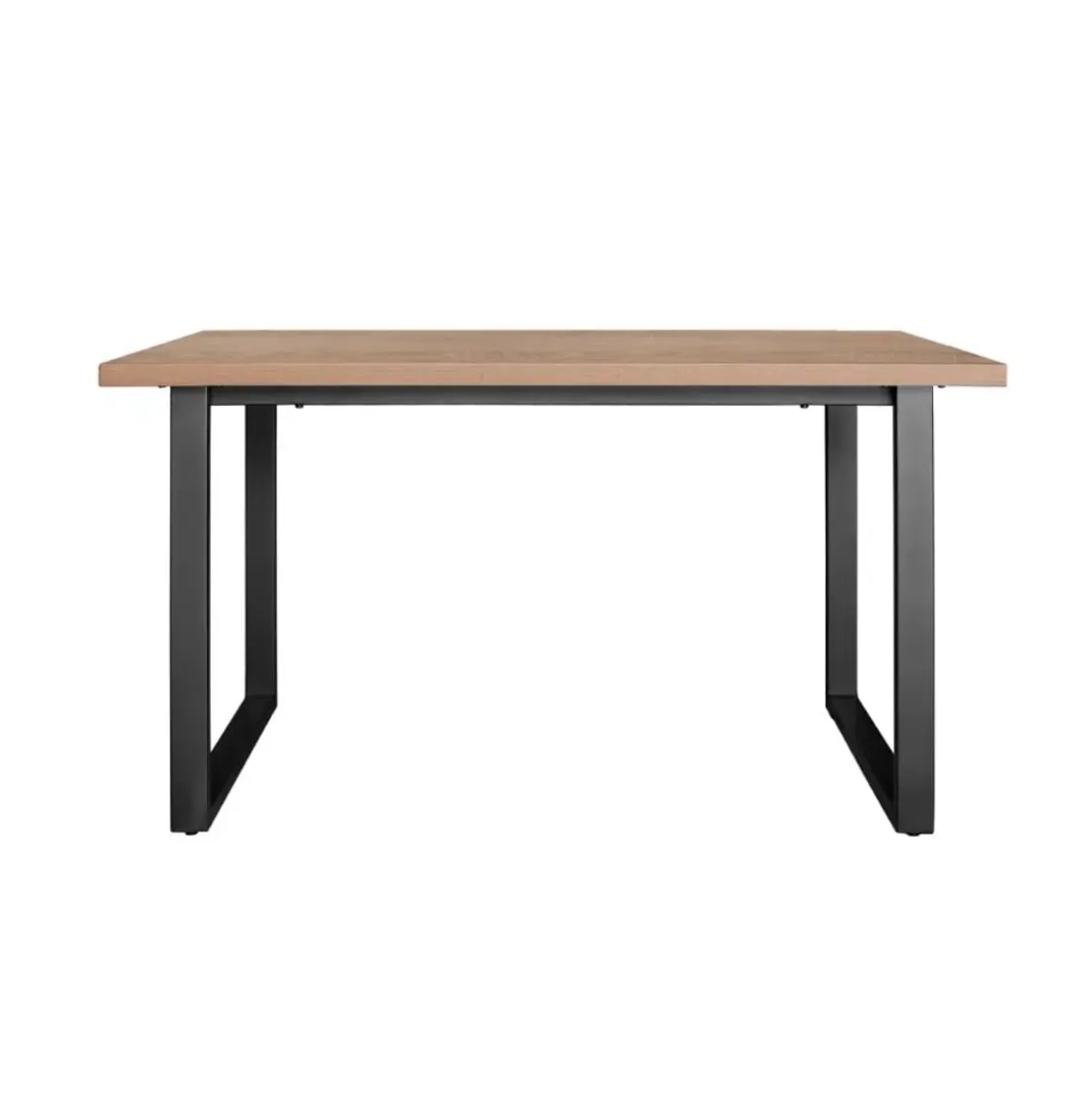 Mesa de comedor Cinnamon diseño fijo natural/negro 76x140x90 cm