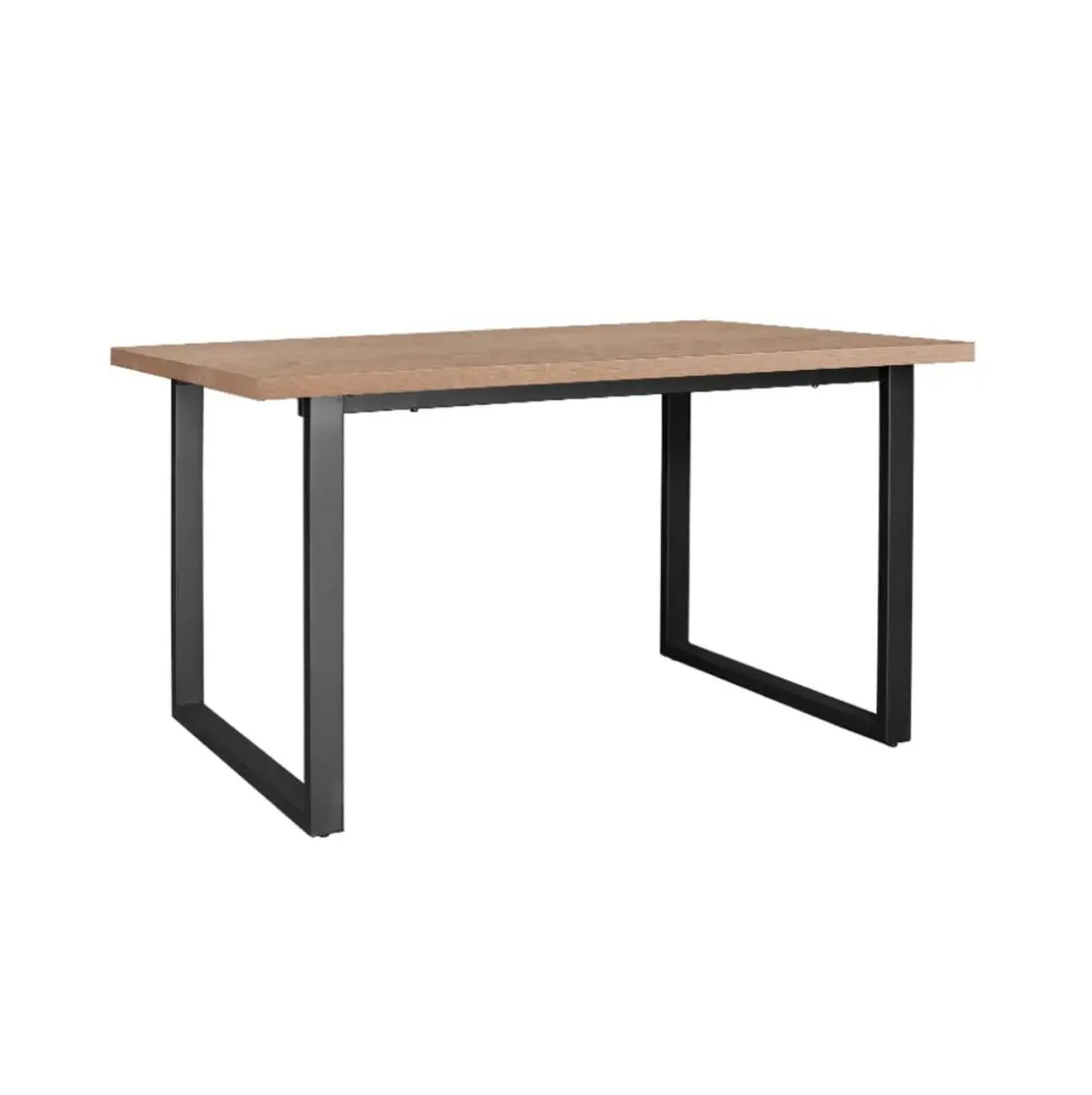 Mesa de comedor Cinnamon diseño fijo natural/negro 76x140x90 cm