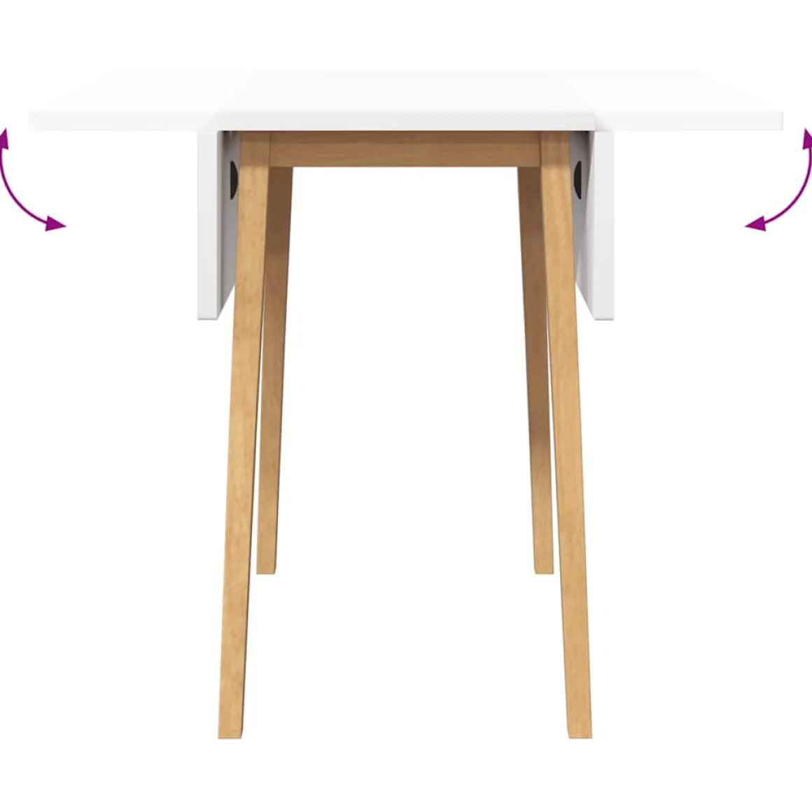 Mesa de comedor Dona 2 alas abatibles 75x90x45-90 cm