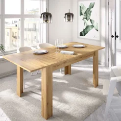 Mesa de comedor extensible Dine 77x140-190x90 cm