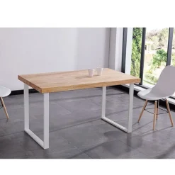 Mesa de comedor fija natural roble Nordish 80x140x76,5 cm