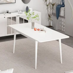Mesa de comedor Kale extensible blanco 77x160-200x90 cm
