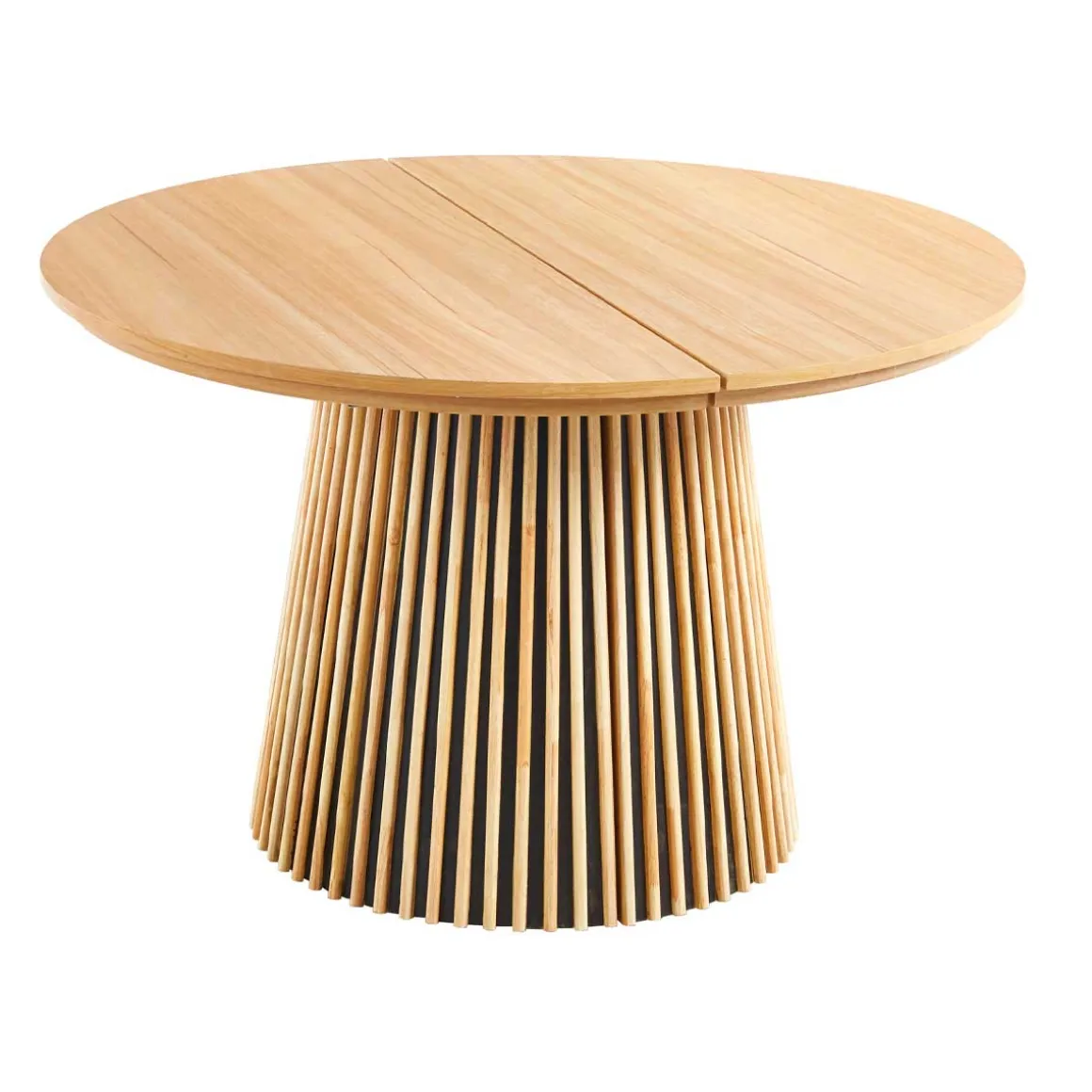 Mesa de comedor Keanu forma circular extensible 75x120-160-200x120 cm