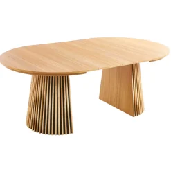 Mesa de comedor Keanu forma circular extensible 75x120-160-200x120 cm