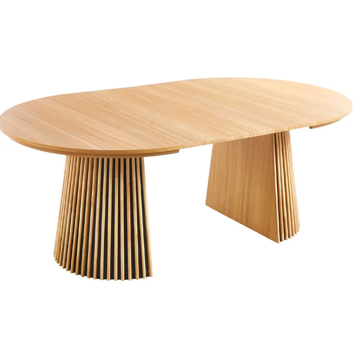 Mesa de comedor Keanu forma circular extensible 75x120-160-200x120 cm