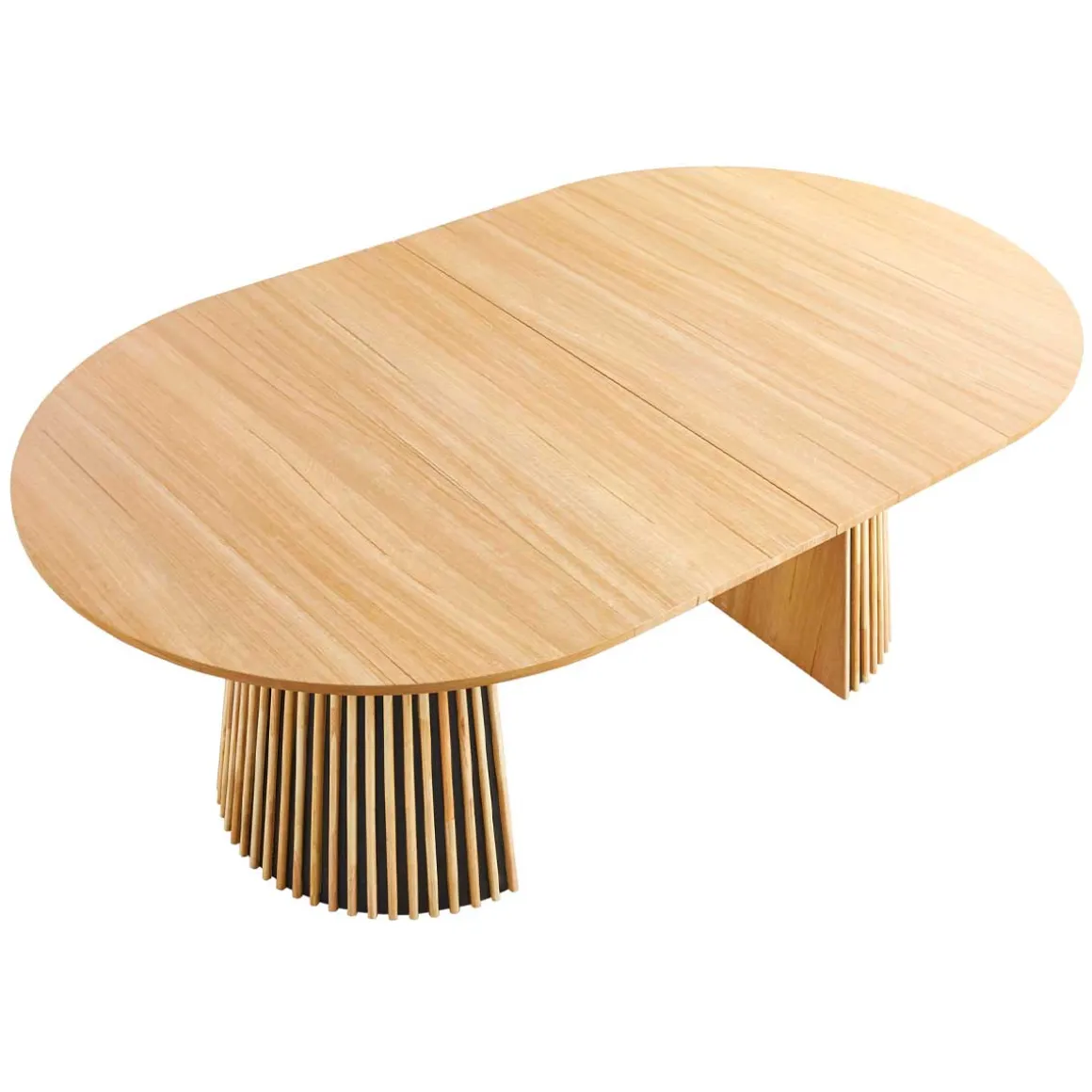 Mesa de comedor Keanu forma circular extensible 75x120-160-200x120 cm