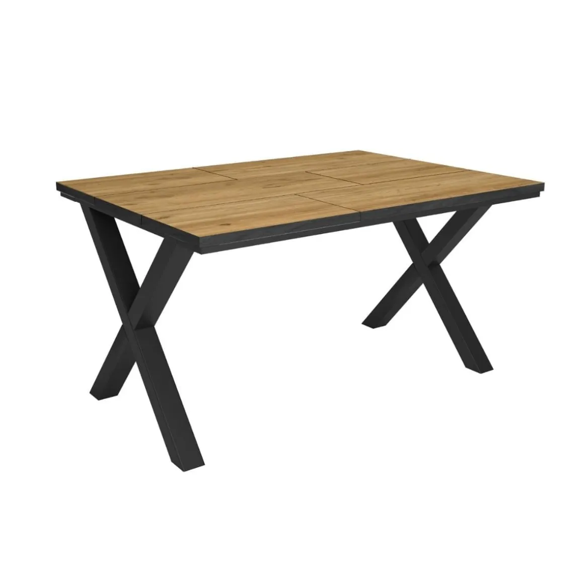 Mesa de comedor Kroma diseño fijo patas en X 75x167x90 cm