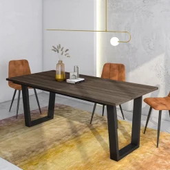 Mesa de comedor Kroma diseño fijo patas en U 74x194x90 cm