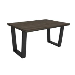 Mesa de comedor Kroma diseño fijo patas en U 74x167x90 cm