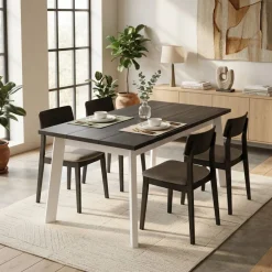 Mesa de comedor Kroma diseño fijo 74x140x90 cm