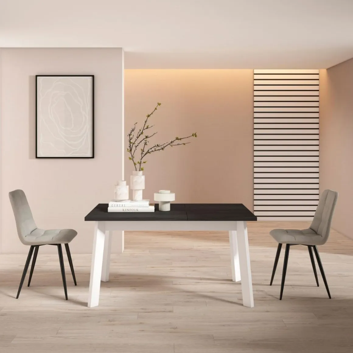 Mesa de comedor Kroma diseño fijo 74x140x90 cm