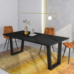 Mesa de comedor Kroma diseño fijo patas en U 74x194x90 cm