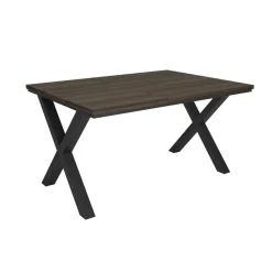 Mesa de comedor Kroma diseño fijo patas en X 75x194x90 cm