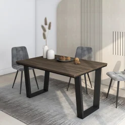 Mesa de comedor Kroma diseño fijo patas en U 74x140x90 cm