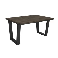 Mesa de comedor Kroma diseño fijo patas en U 74x140x90 cm