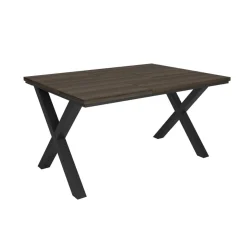 Mesa de comedor Kroma diseño fijo patas en X 75x167x90 cm