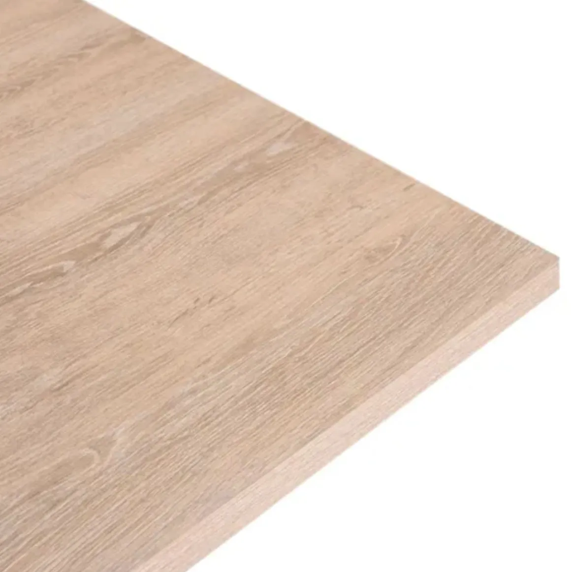 Mesa de comedor Kyba diseño fijo natural/negro 77x200x100 cm