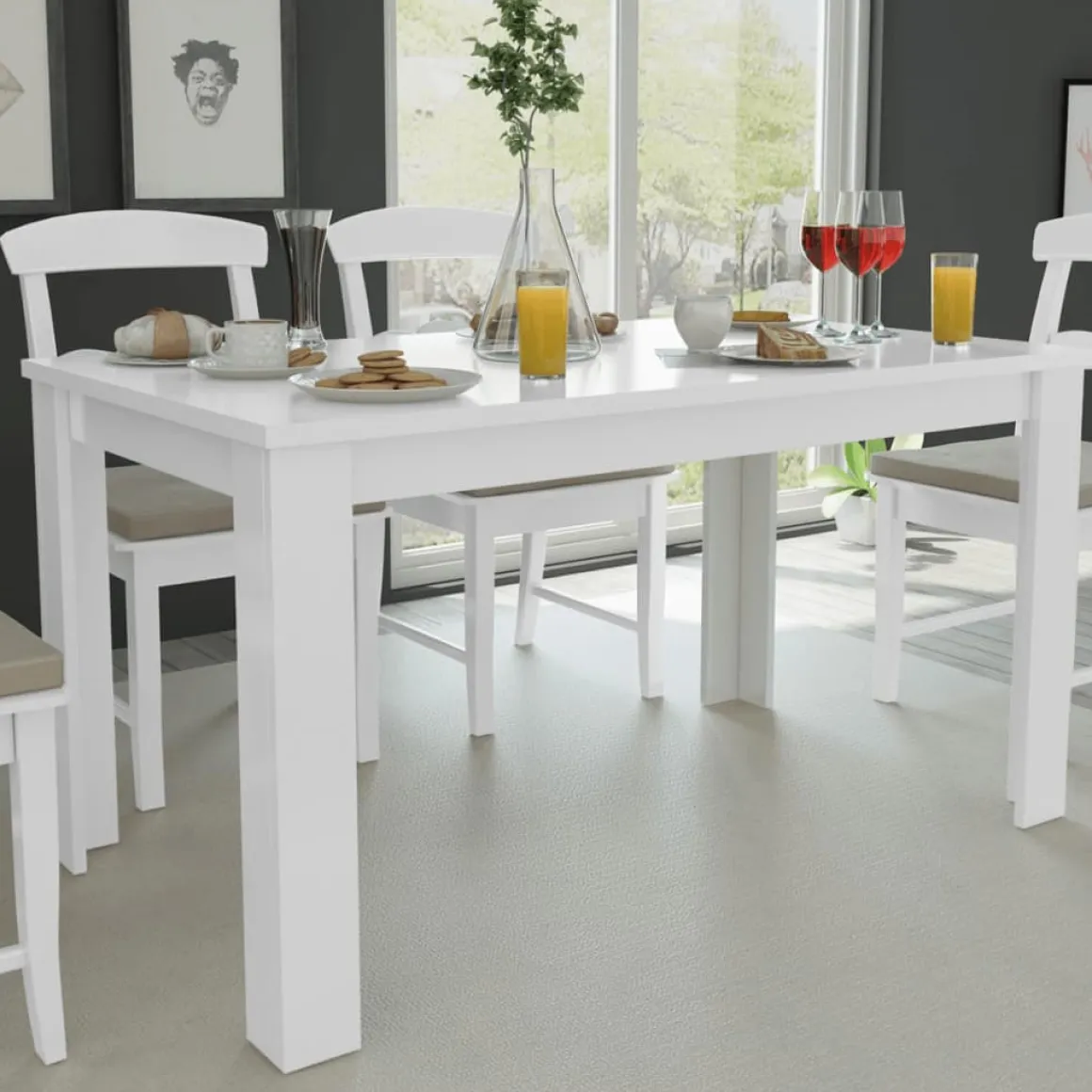 Mesa de comedor Lemuy 75x140x80 cm