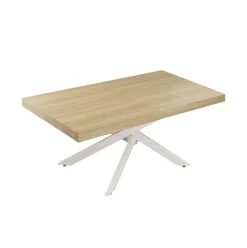 Mesa de comedor Leonardo diseño extensible 76x160-200-240x90 cm