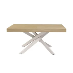 Mesa de comedor Leonardo diseño extensible 76x160-200-240x90 cm