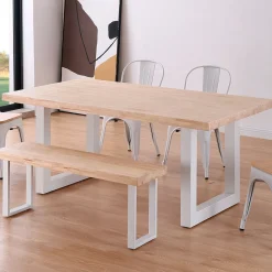 Mesa de comedor Loft rectangular diseño nórdico 76x180x100 cm