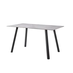 Mesa de comedor Marlot diseño fijo negro 75x140x80 cm