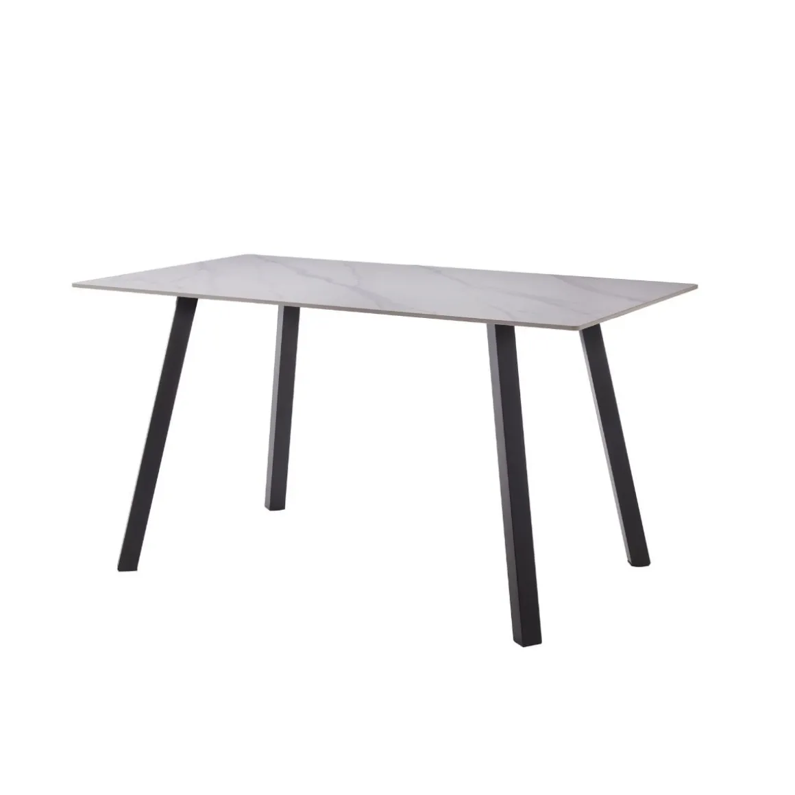 Mesa de comedor Marlot diseño fijo negro 75x140x80 cm