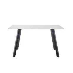 Mesa de comedor Marlot diseño fijo negro 75x140x80 cm