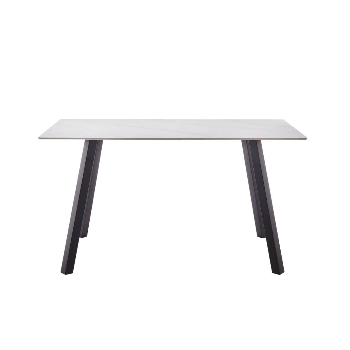 Mesa de comedor Marlot diseño fijo negro 75x140x80 cm
