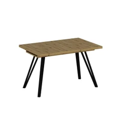 Mesa de comedor Minar diseño extensible natural 76x120x80 cm