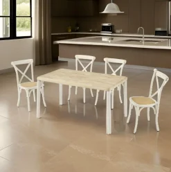 Mesa de comedor Moon diseño fijo 76x140x80 cm