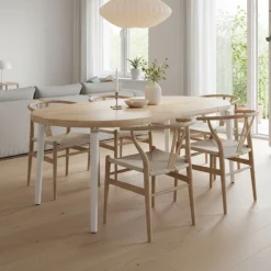 Mesa de comedor Moon extensible forma redonda Ø100-140-180x76 cm