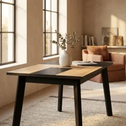 Mesa de comedor Neos diseño fijo 74x168x90 cm