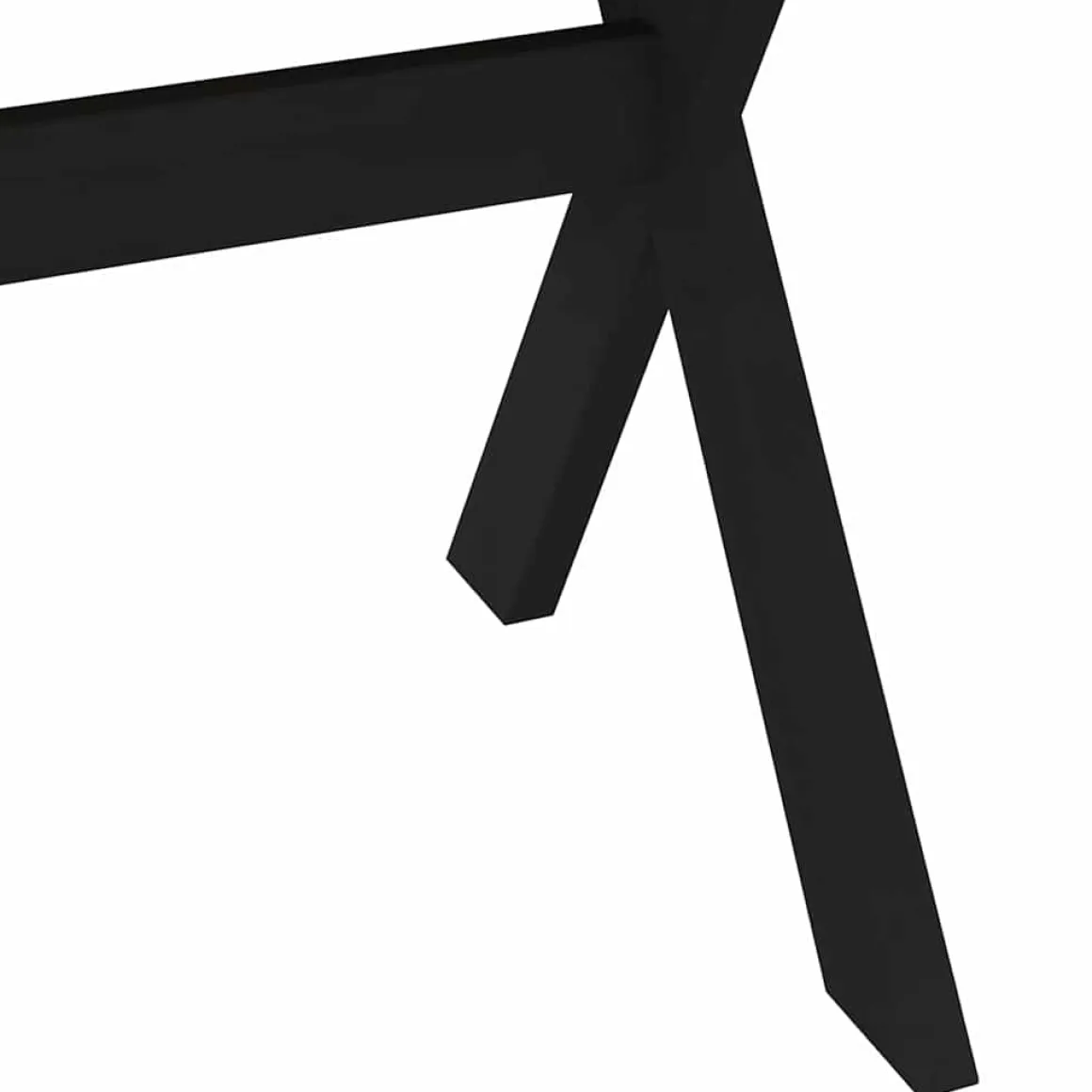 Mesa de comedor Noain diseño X madera de pino natural/negro 75x160x90 cm