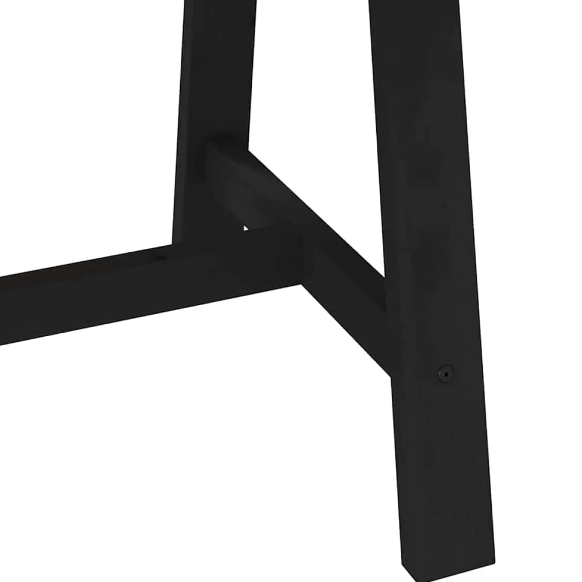 Mesa de comedor Noain diseño A madera de pino natural/negro 75x160x90 cm