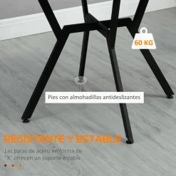Mesa de comedor Northern diseño nórdico/industrial marrón Ø90x76 cm