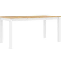 Mesa de comedor Panamá madera maciza de pino 75x160x80 cm