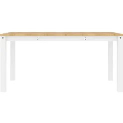 Mesa de comedor Panamá madera maciza de pino 75x160x80 cm