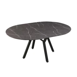 Mesa de comedor Paul redonda extensible 76x130-180x130 cm