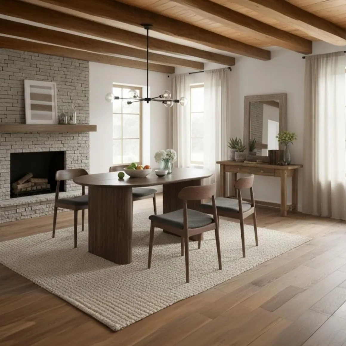 Mesa de comedor Pietra diseño extensible 75x150-190-230x90 cm