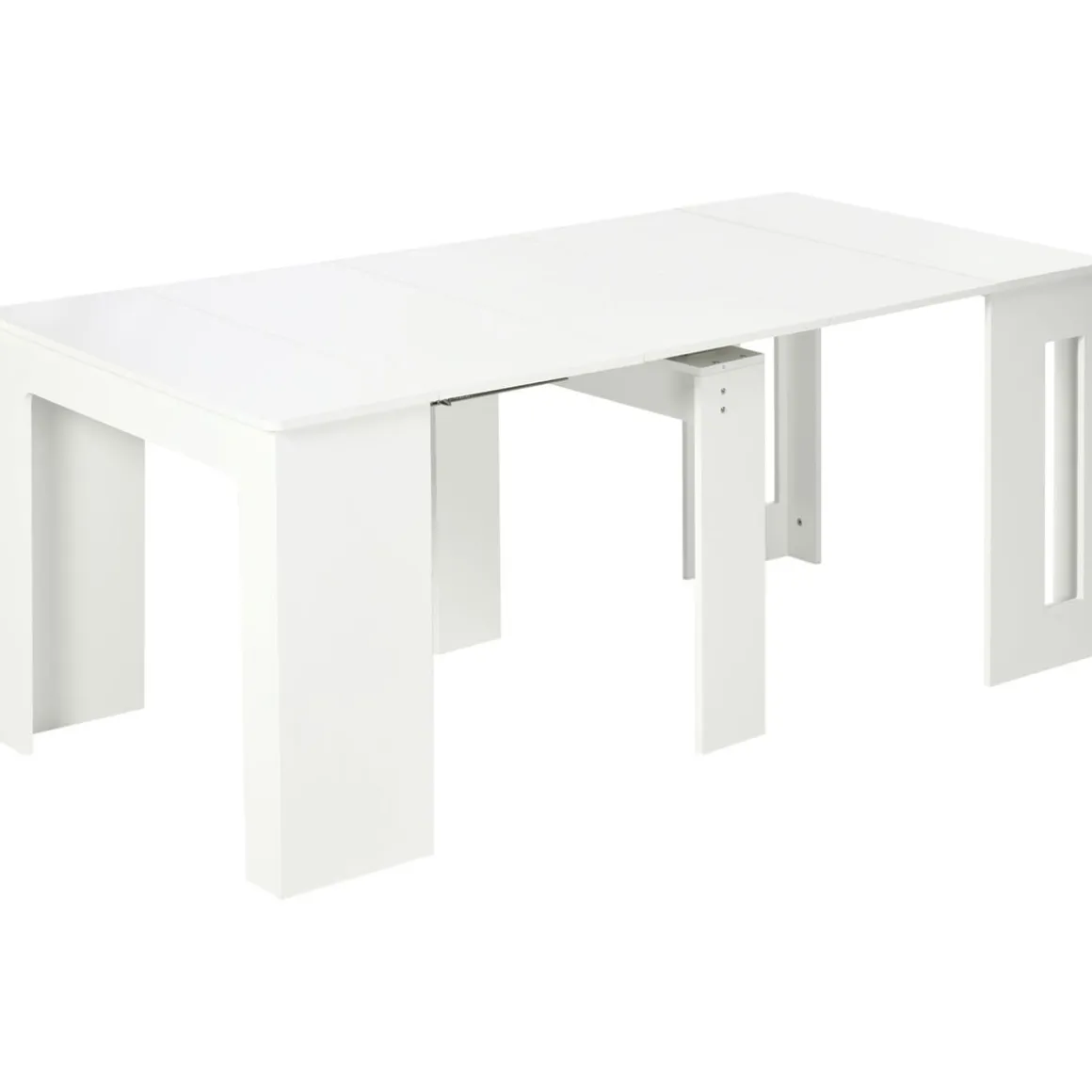Mesa de comedor Ponia Homcom extensible blanco 75x60-180x85 cm