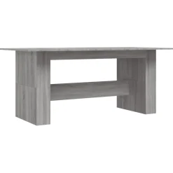 Mesa de comedor Seña rectangular gris 76x180x90 cm