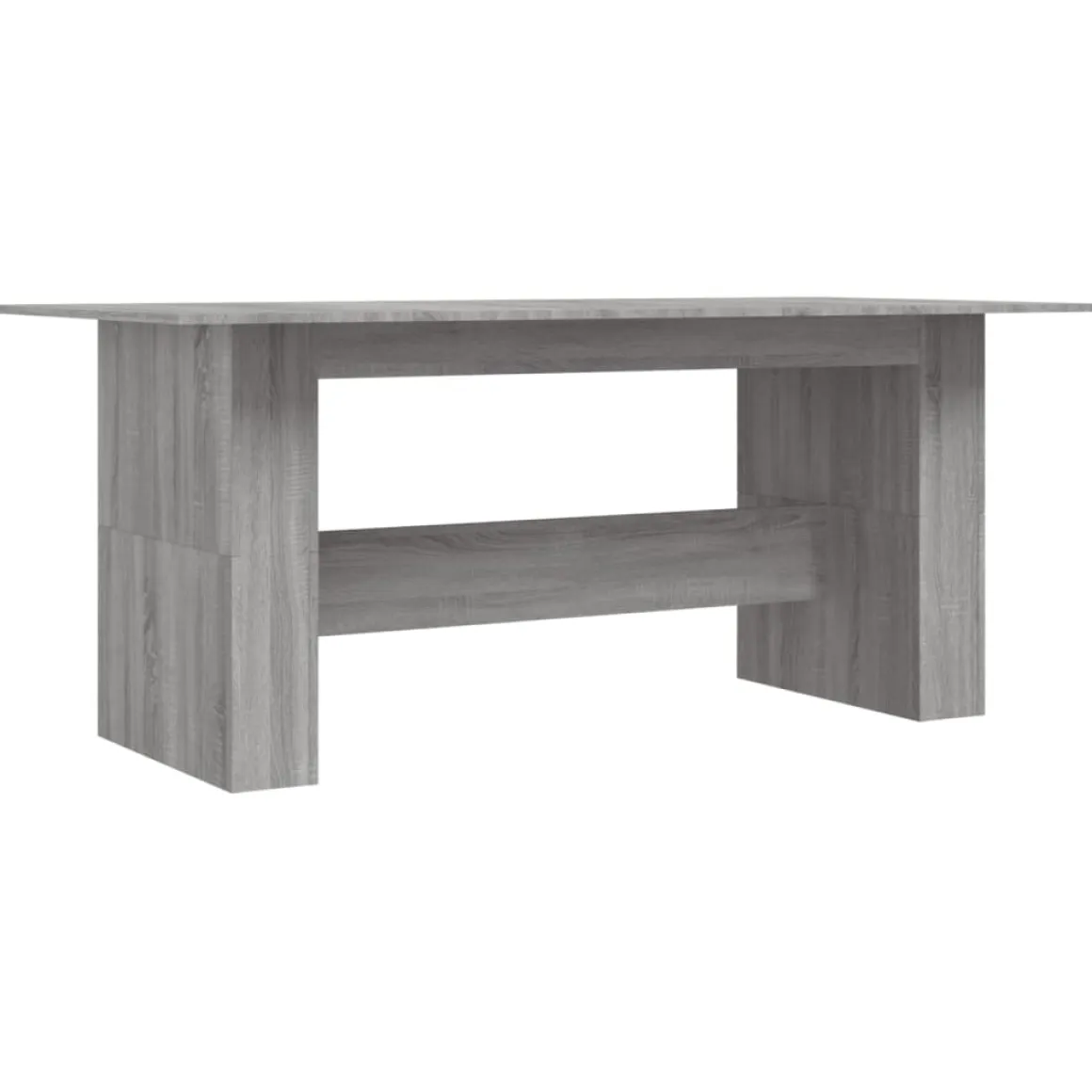 Mesa de comedor Seña rectangular gris 76x180x90 cm