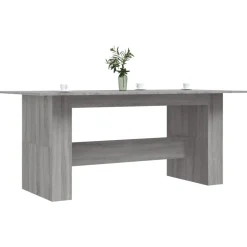Mesa de comedor Seña rectangular gris 76x180x90 cm