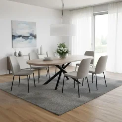 Mesa de comedor Senda diseño extensible 76x160-200-240x90 cm