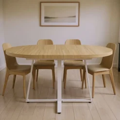 Mesa de comedor Sofia redonda extensible Ø110x76 cm