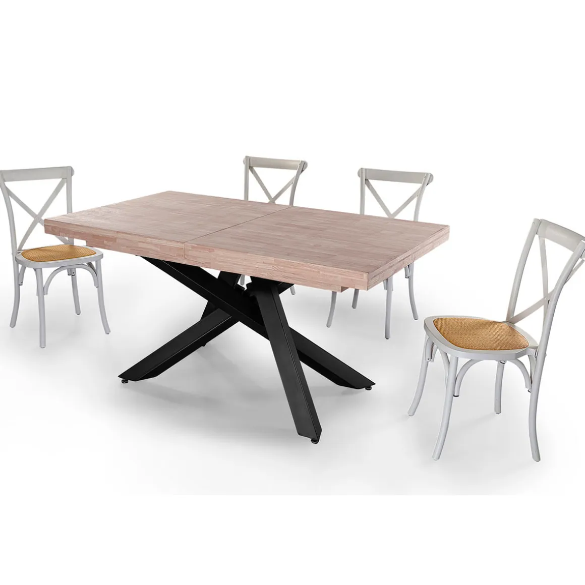 Mesa de comedor Xena extensible forma rectangular 76x160-200-240x90 cm