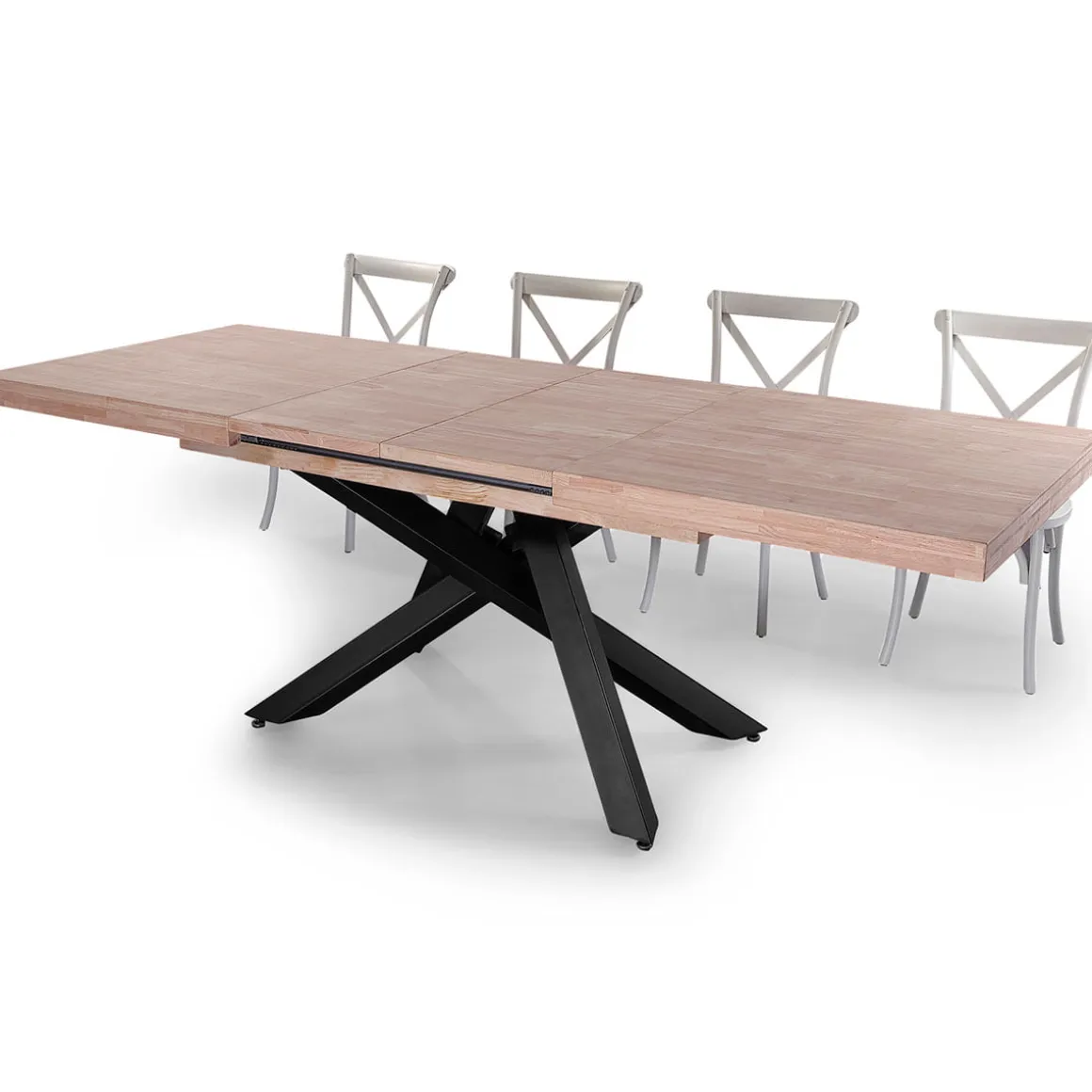 Mesa de comedor Xena extensible forma rectangular 76x160-200-240x90 cm
