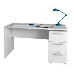 Mesa de despacho Theon 3 cajones blanco artik 74x138x60 cm