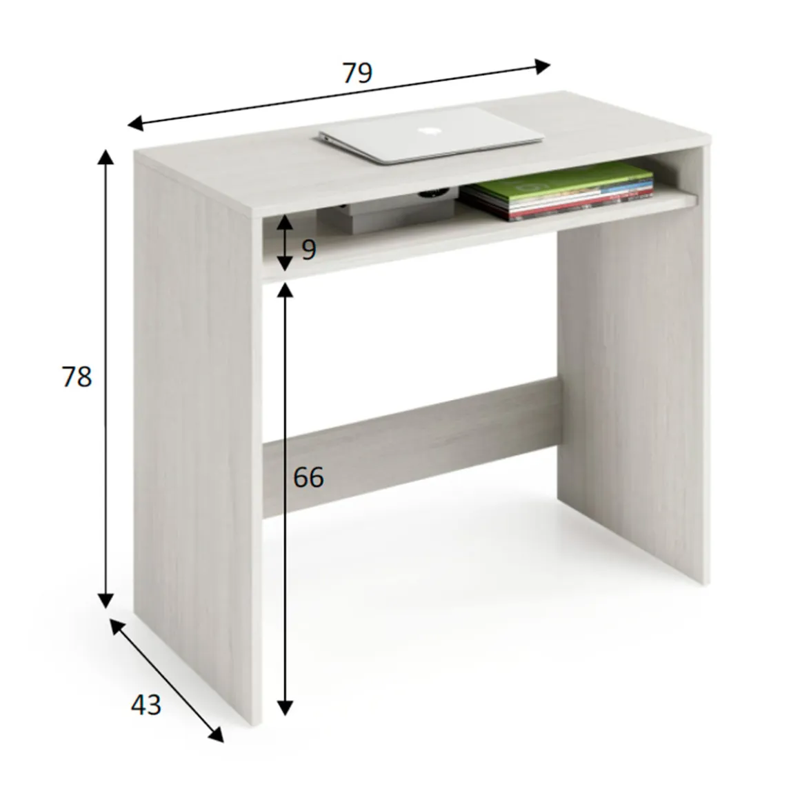 Mesa de escritorio Desk blanco 78x79x43 cm